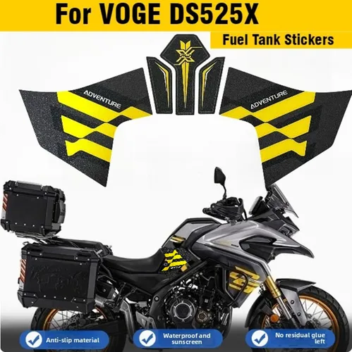 Imagen 1 del producto Pegatinas de tanque de combustible para VOGE DS525X, Protector de almohadilla esmerilada de barra lateral, accesorios antideslizantes impermeables para motocicleta Loncin 525 DSX