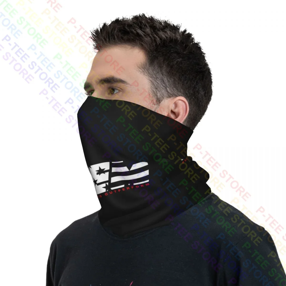 Aem T-Shirt Sterne und Streifen Halsmanschette Bandana Schal Gesichtsmaske weiche Kopfbedeckung UV-Schutz