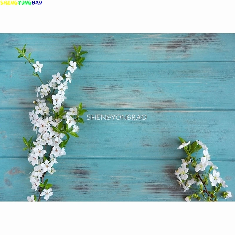 زهور الربيع البتلة لوح خشبي خلفيات للتصوير الفوتوغرافي خشبية الطفل الحيوانات الأليفة صور خلفية استوديو الدعائم MHZ-02