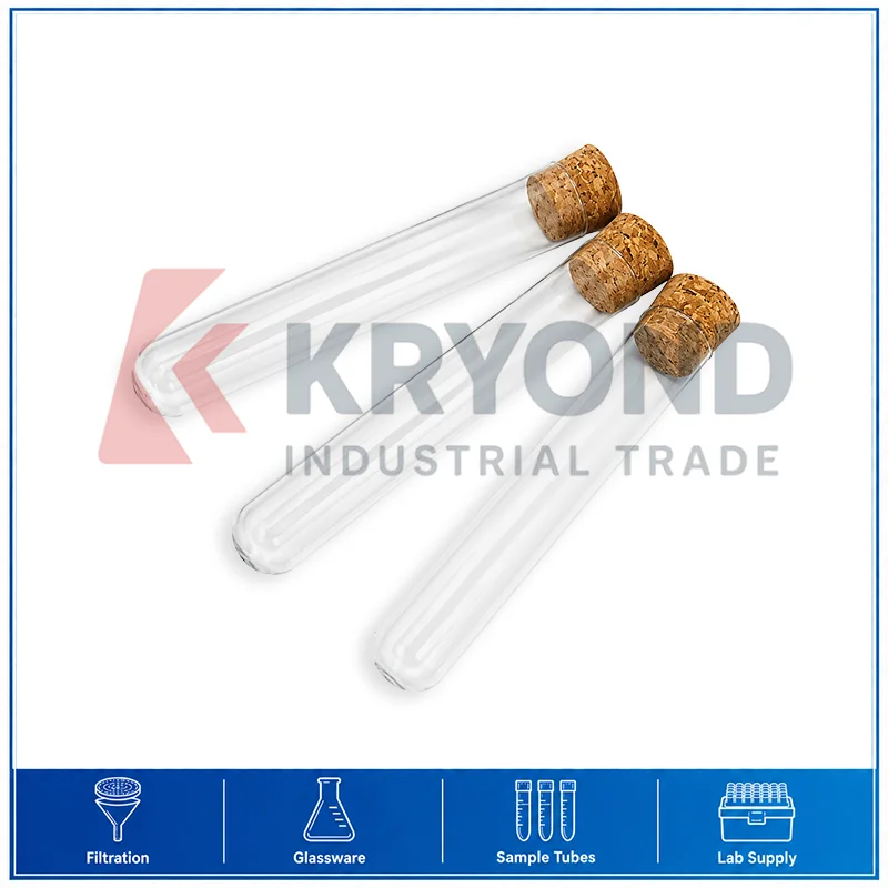 30x150mm Round Bottom Glass Test Tube Cork Stopper Transparent Chemical Glassware Laboratory Use 6pcs Research Sample Handling