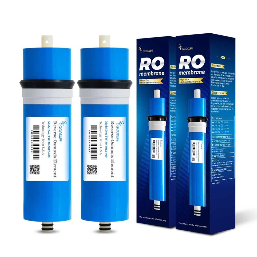 3012-2pcs 400-600-800GPD General kitchen RO reverse osmosis membrane purifier for drinking water treatment