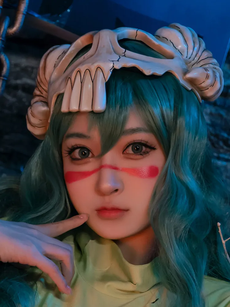 mascara-de-cosplay-de-bleach-nelliel-casco-de-fibra-de-vidrio