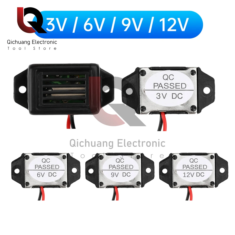 1 صفارة إنذار DC 3V/6V/9V/12V 85dB 25mA صفارات إنذار إلكترونية صغيرة نغمة ثابتة