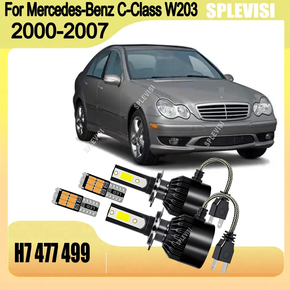 

Светодиодные лампы H7 60W для фар (ближний/дальний свет) - Долговечность и максимальная светоотдача для Mercedes-Benz C-Class W203 2000-2007 годов выпуска