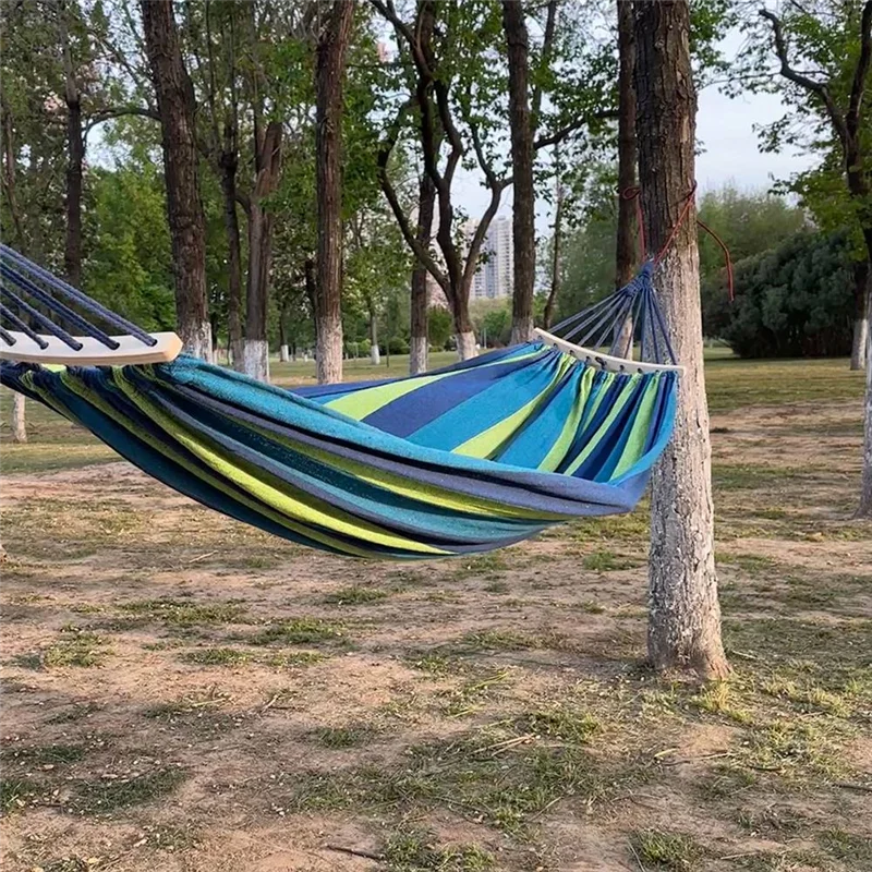 

Portable Hammock Camping Thicken Swinging Chair Outdoor Hanging Bed Canvas Rocking Chair Not With Hammock Stand