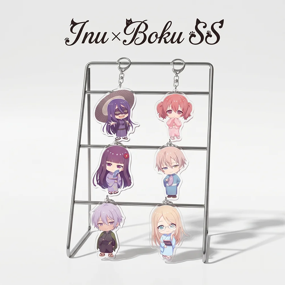Anime Inu × Boku SS Shirakiin Ririchiyo 6CM Acrylic Stand Cute bag charm Car keychain decorations bag body kit keyring Fans Gift
