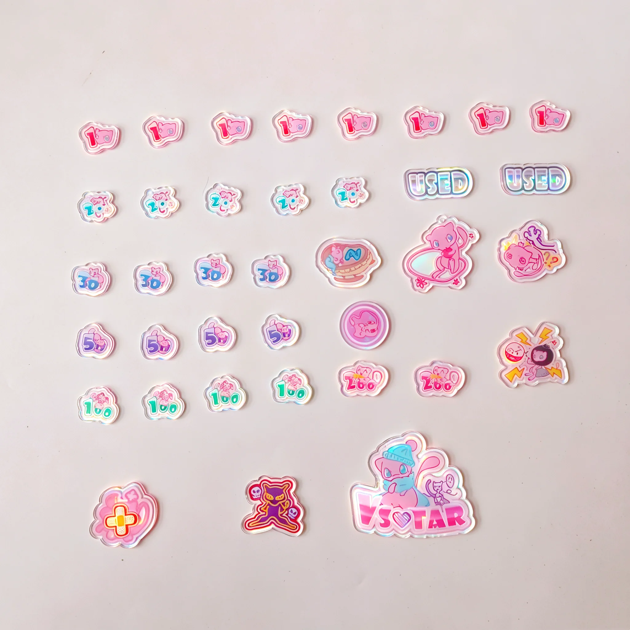 ミュウ-ptcg-ポケモンマッチスコアリングダメージカウンターダメージインジケーター-vstar-ボラッドロールプレイングゲームアクリルギフトおもちゃ