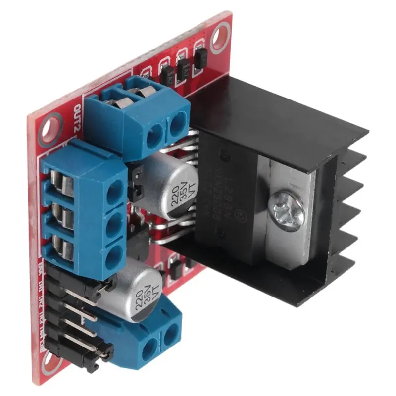 AED7-L298N Module Dual H-Bridge Stepper Motor Driver Board Module 2A/25W, Suitable For Robots And Smart Cars