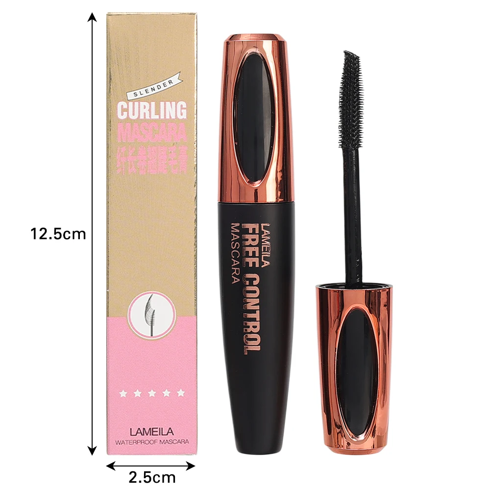 Lameila drei dimensionale Mascara, schwarze, lang anhaltende, nicht verschmierte, lang anhaltende, Curling-und Fixier-Mascara, Make-up, Kosmetik