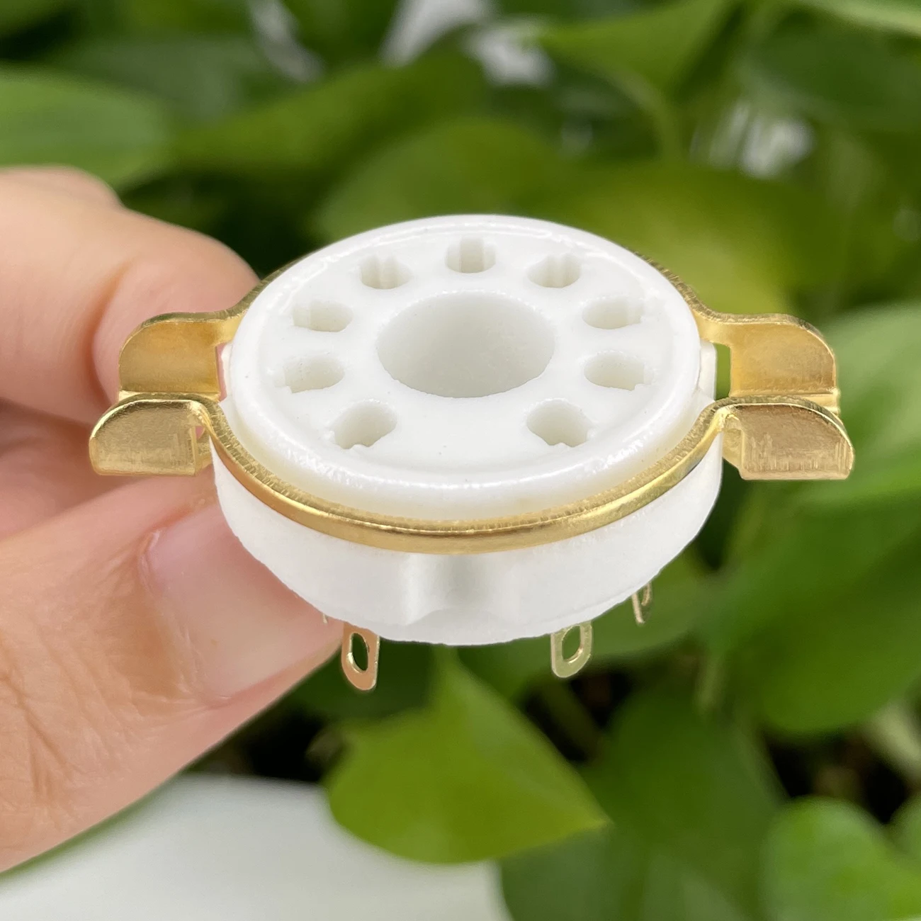 1PC B9D 9pin Magnoval Ceramic Tube Socket For EL504 PL504 EL519 PL519 Hifi Vintage Tube Amplifier DIY PCB or Chassis Mount