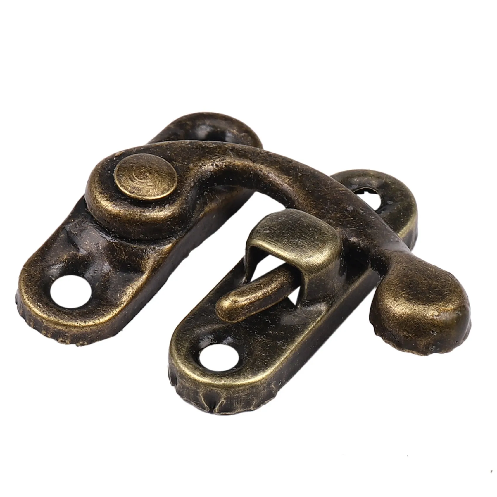 

AS94-300PCS Metal Hardware Furniture Wooden Box Leather Bag Hardware Decorative Latch Clasps Lock Padlock Hasp With Screws