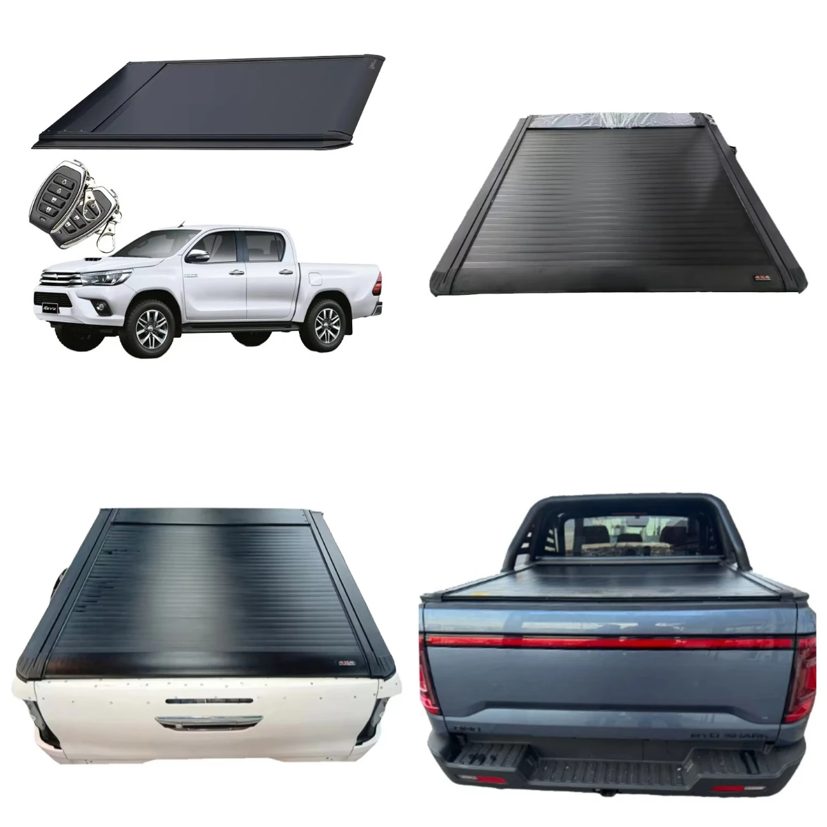 

STLF Pickup Electric Hard Aluminum Roller Shutter Trunk Cover For Toyotas For Hilux Vigo Dodges Ram DakotaF150 FordsNP300 Shark6