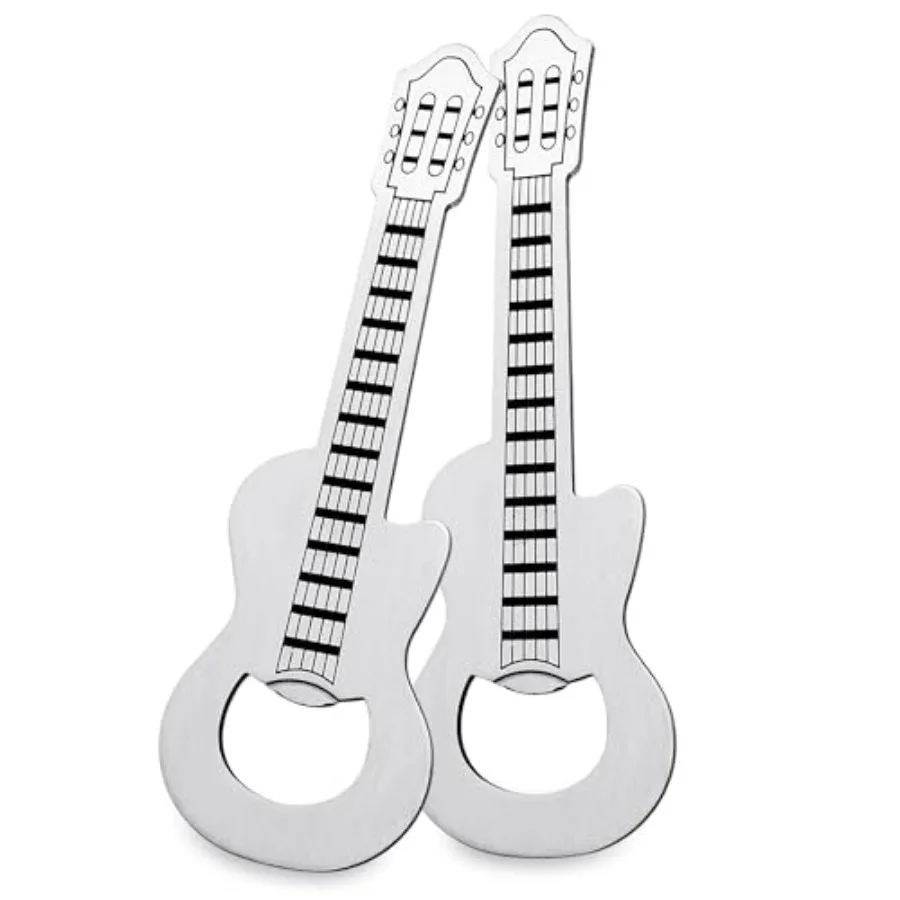 

2 Piece/Set Guitar Bottle Opener Creative Music Beer Opener Guitar Shaped Bottle Opener for Music Guitar Lover