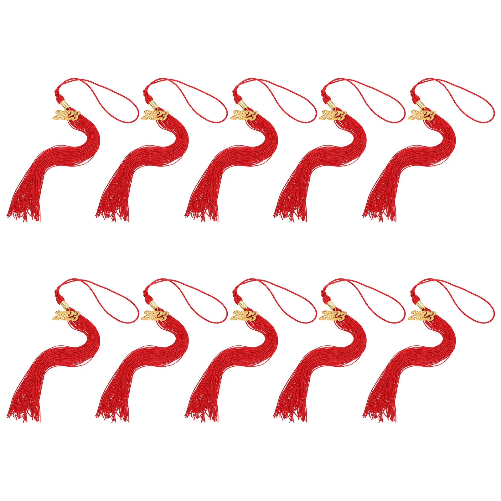 

10 Pcs Graduation Cap Tassel Decoration Maroon Tassels Doctor's Hat and Accessory Red