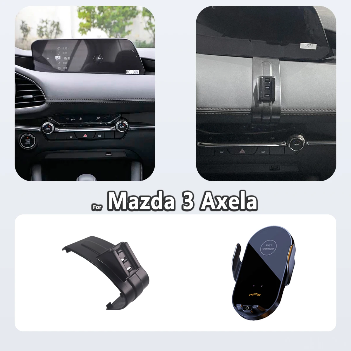 Suporte de Telefone Especial para Mazda 3 Axela 2020-2023 2024 2025, Suporte Magnético para Carro com Base Invisível e Sensor Inteligente