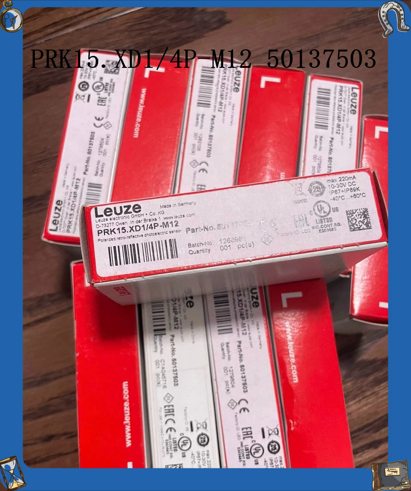 

Photoelectric Switch Brand New PRK15.XD1/4P-M12 50137503