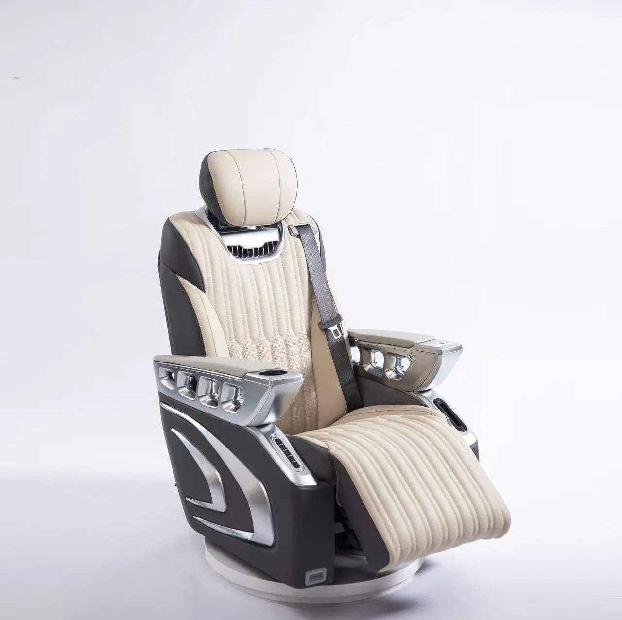 

X Luxury VIP Leather Car Seat With Console Armrest And Touch Screen For SUV/Van Adjustable Power Features For Optimal Comfort