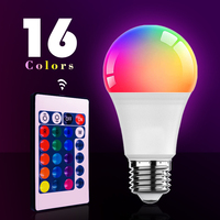 LED RGB Light Bulb AC 220V 230V E27 Bombillas LED 7W IR Remote Control Changeable Colorful RGBW Led Lamp Spotlight Bulb