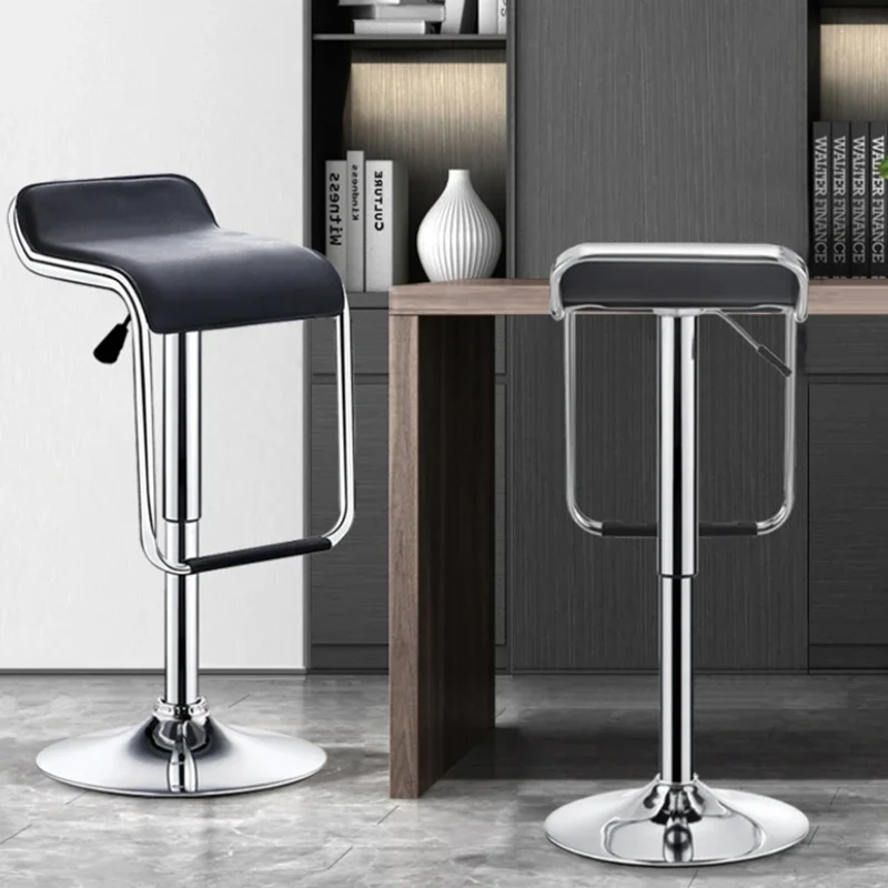 

Salon Minimalistic Bar Chairs High Accent Adjustable Metal Modern Bar Stools Designer Swivel Comfortable Barkrukken Furniture
