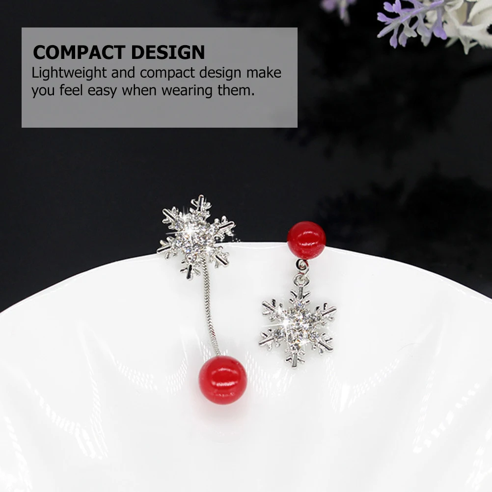 

2 Pairs Ear- Asymmetry Earbob Accessories Dangling Earrings Miss