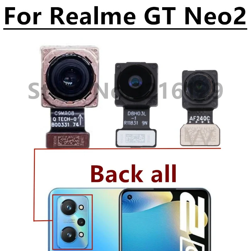 Kamera tylna do Realme GT Neo2 Neo 2 oryginalny Mian z tyłu moduł aparat do Selfie Flex części do naprawy części do kabli