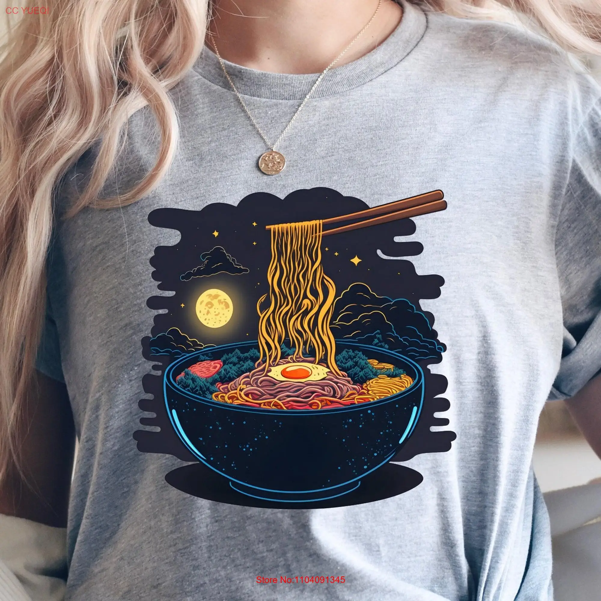 Noodle T Shirt Foodie Women Aesthetic SweaT Ramen Asian Food Pho Men Korean Noodles College Student long or short sleeves