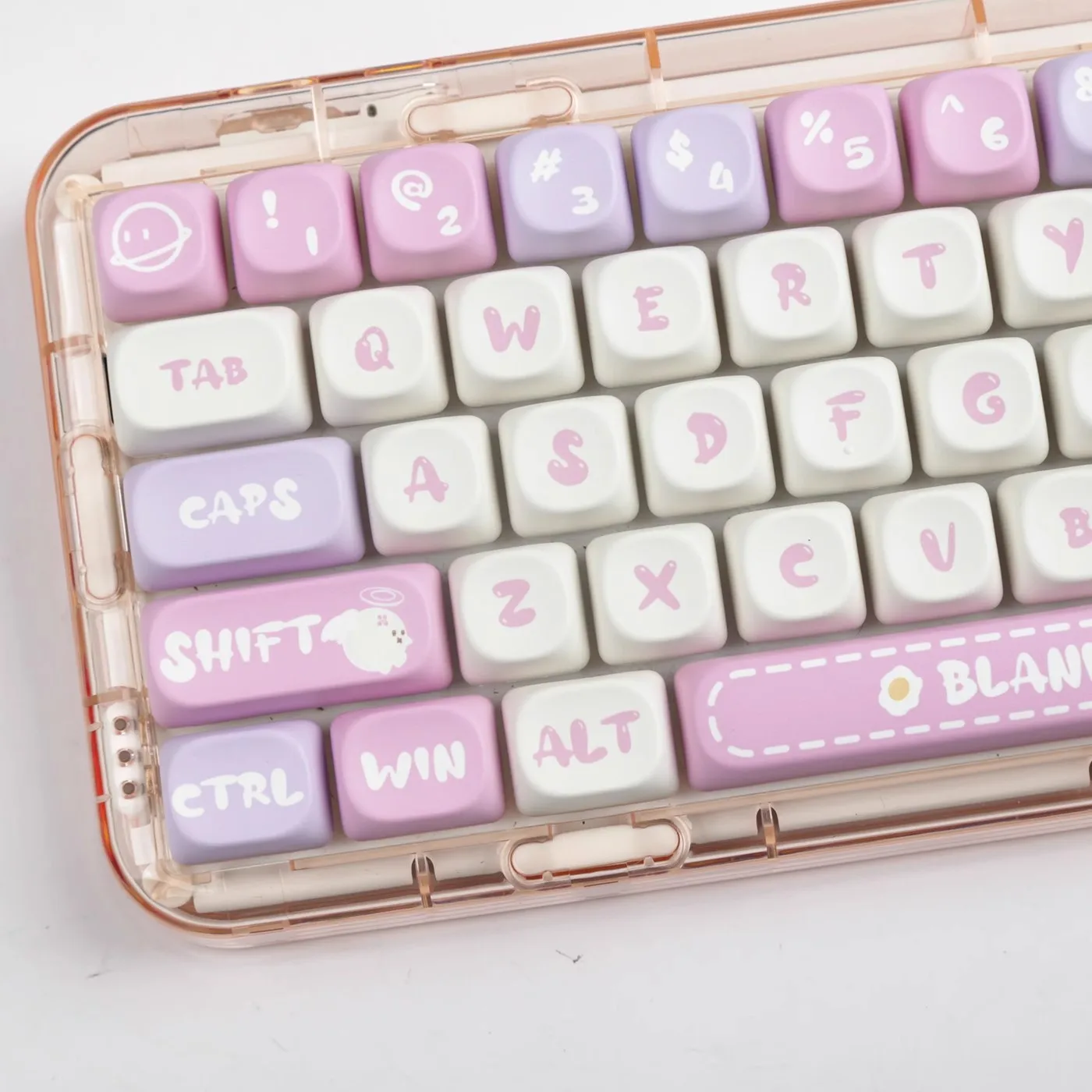 

1 Set Steamed Stuffed Bun Keycaps PBT Dye Subbed Cute Cartoon Key Caps MOA Profile Lightproof Keycap For 64 68 75 87 96 980 104