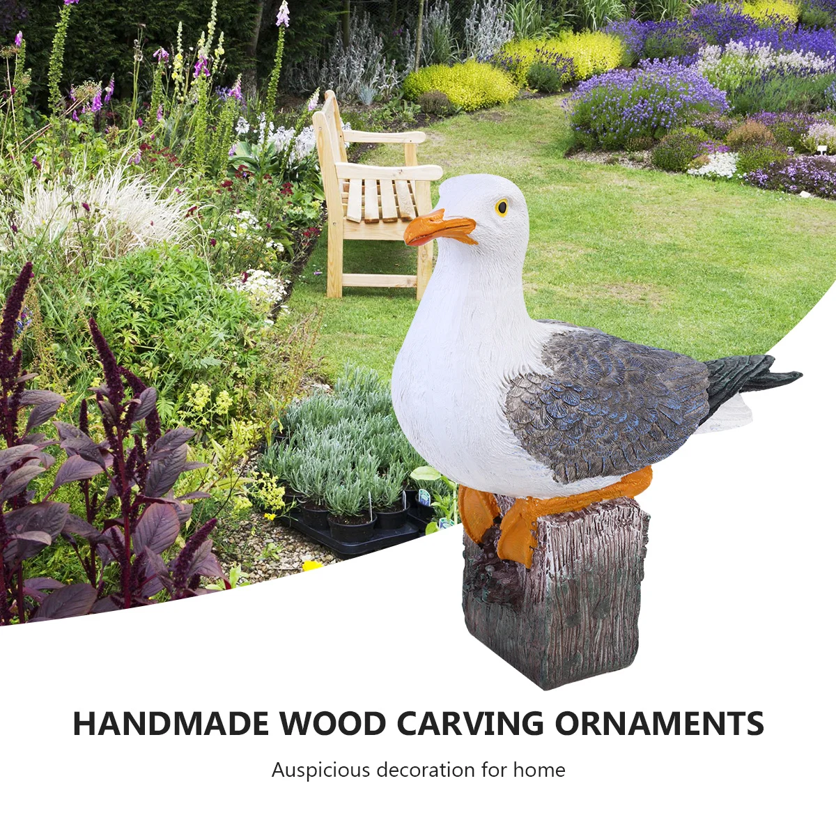 تمثال طائر النورس الزخرفي من الراتنج، تصميم عصري بسيط لتزيين الطاولة والسيارة والنباتات والأشجار، حرفة فنية على شكل طائر في وعاء باللونين الأبيض والرمادي