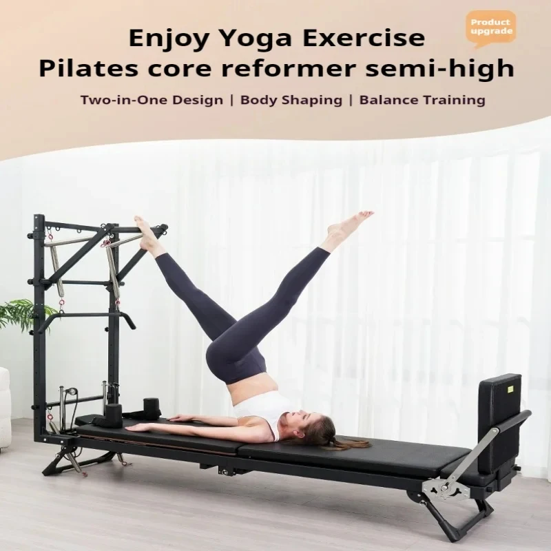 Folding Pilates - Retractable Detachable Iron Commercial and Yoga Training Bed Semi-high Tower