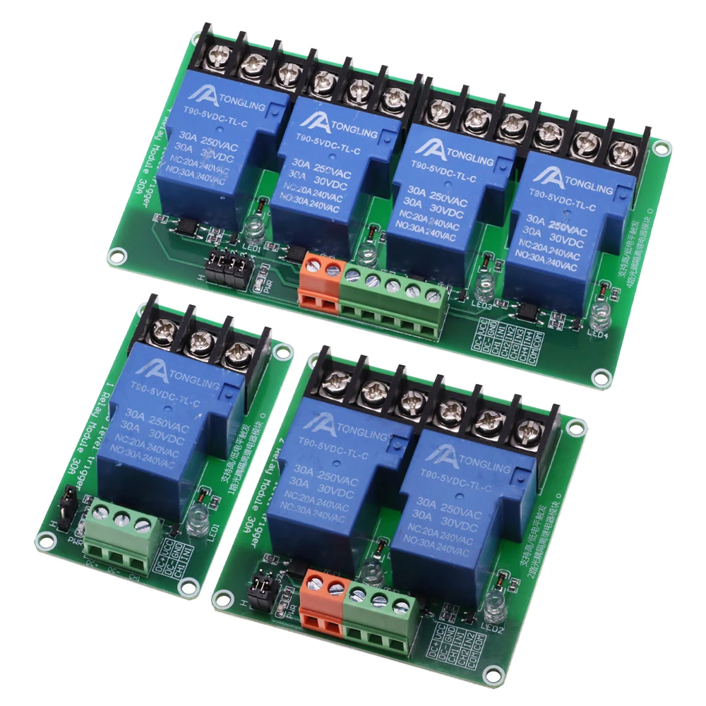 1 2 4 Channel Relay Module 30A - Relay Module 5V recension och pris