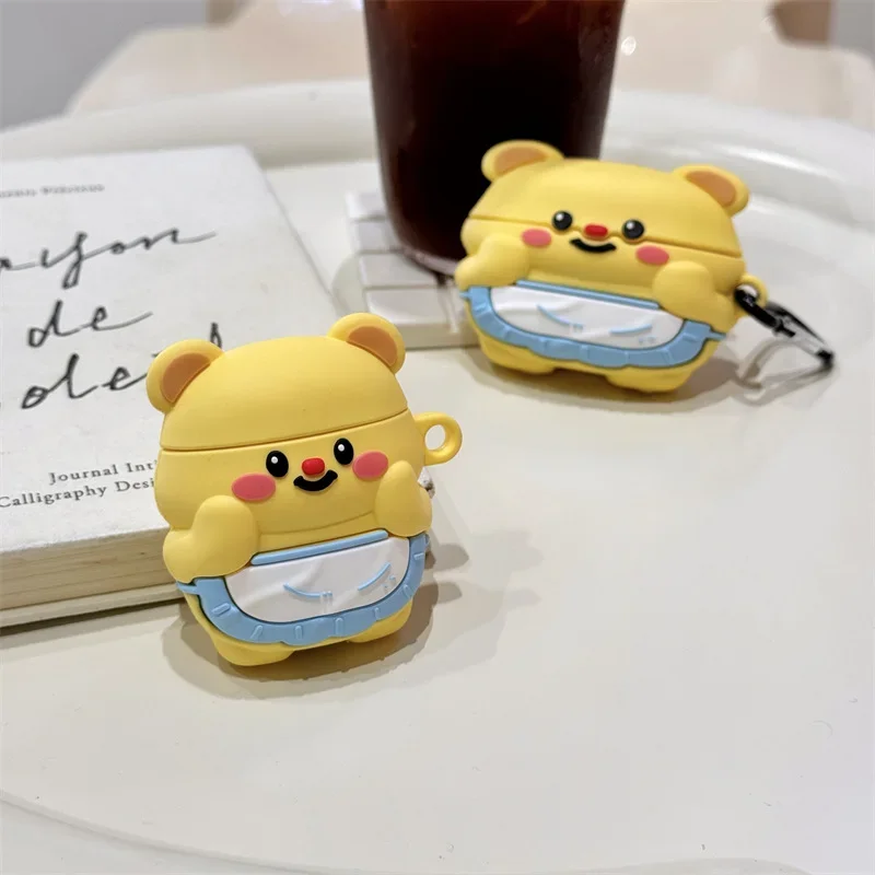 เคสผ้ากันเปื้อนน่ารักสำหรับ Pro2 airpod Pro 1 2 3หูฟังบลูทูธกล่องชาร์จหูฟังป้องกัน