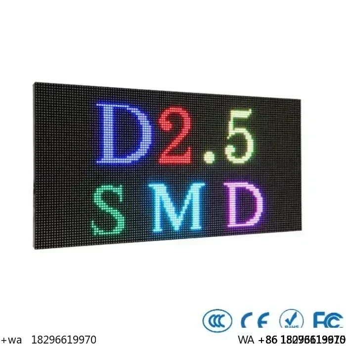 Indoor P1.86/P2/P2.5/P3 SMD Full Color LED Module Wall Mounted Video Wall Display