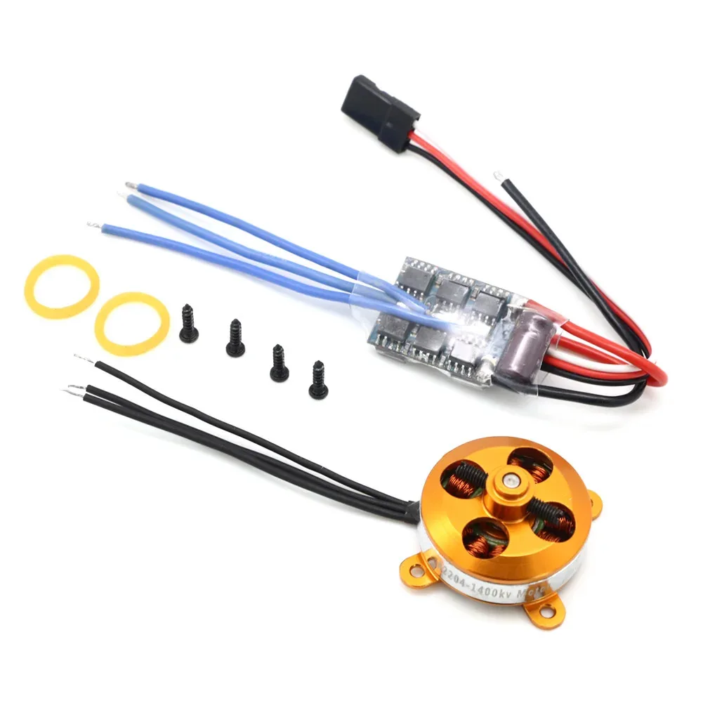 Um 2204 a2204 7.5a 1400kv 50w sp micro motor sem escova com montagem + 10a esc para rc aircraft/kk helicóptero quadcopter ufo