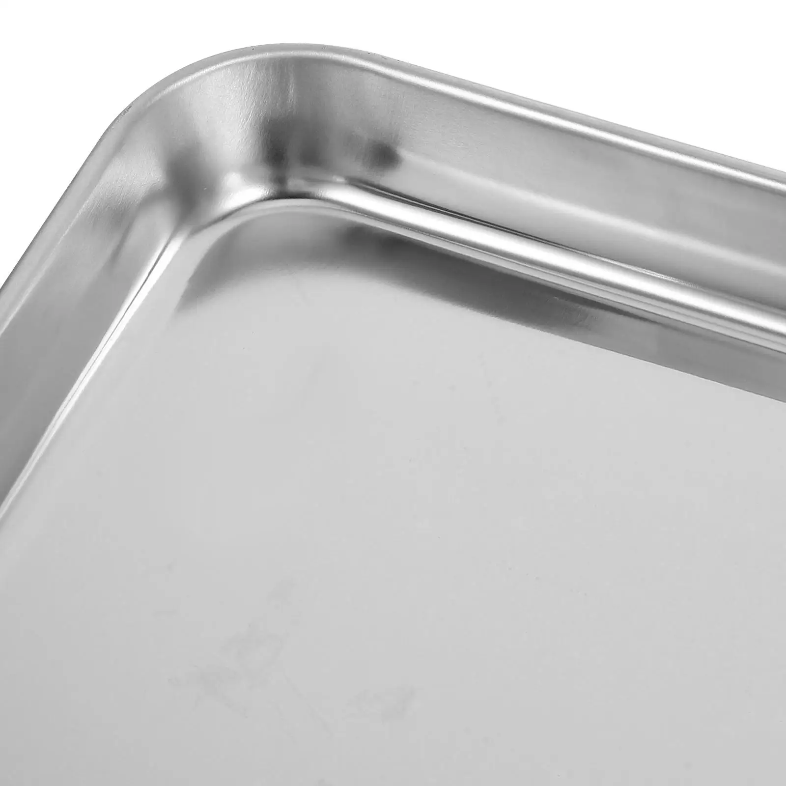 

Rectangular Cooling Tray Stainless Steel Dessert Storage Plate Barbecue Kitchen Food Serving Platter Smooth Edge Meticulous