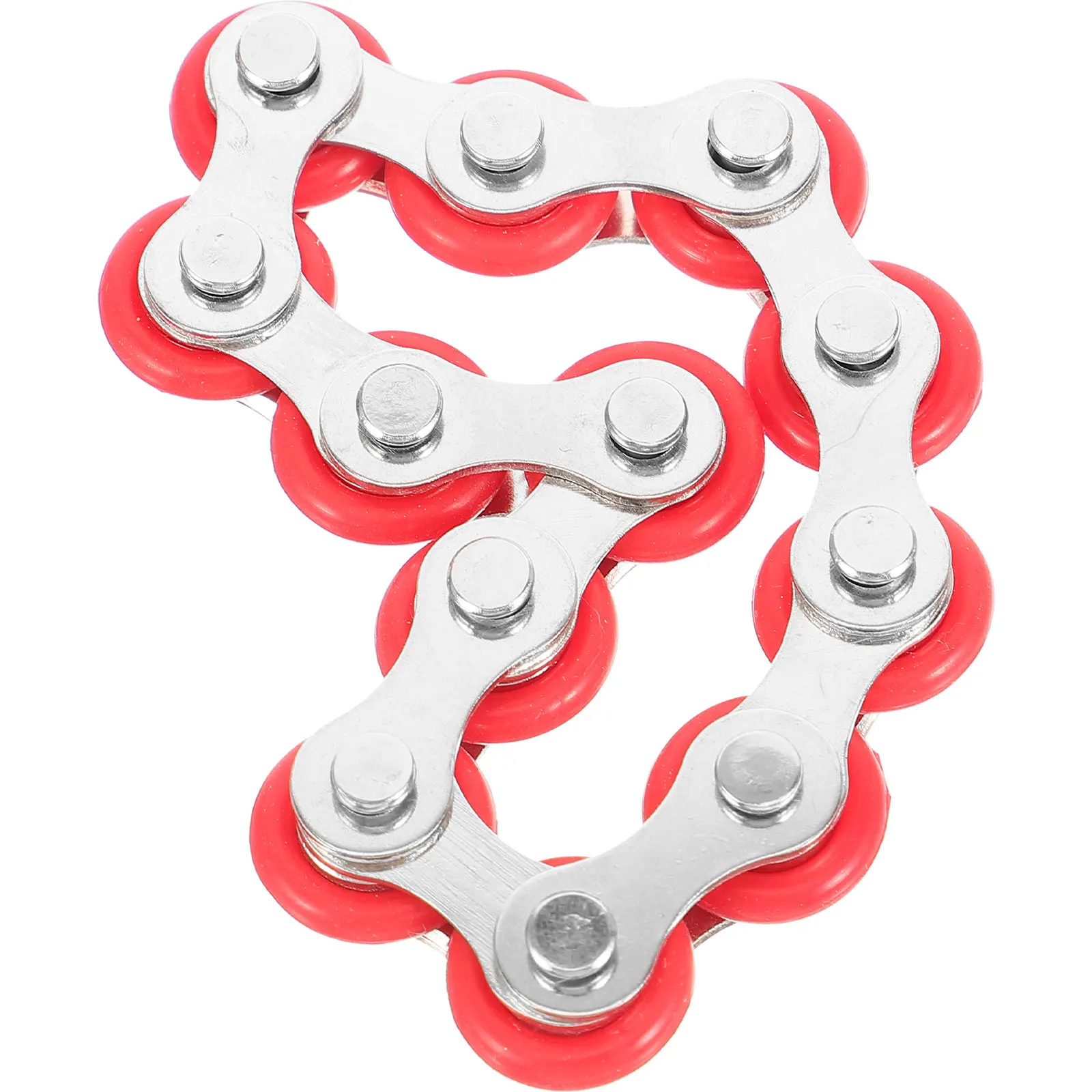 12-Link Stainless Steel Bike Chain Fidget Stress Reliever -Sized Anxiety Relief Tool for Adults Students