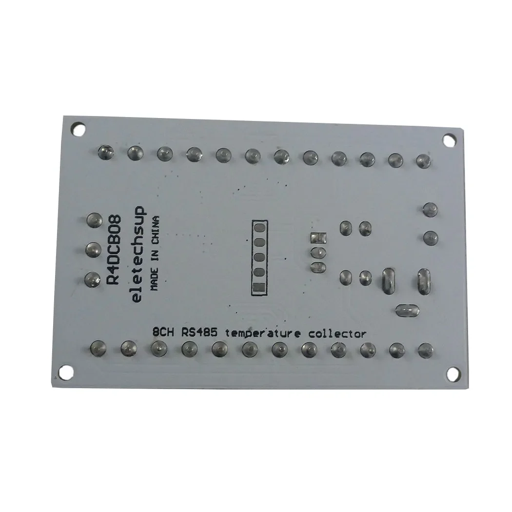 8 Channel DS18B20 Temperature Acquisition Module Modbus RTU DC6-24V Support PLC Industrial Temp Monitor Digital Thermometer