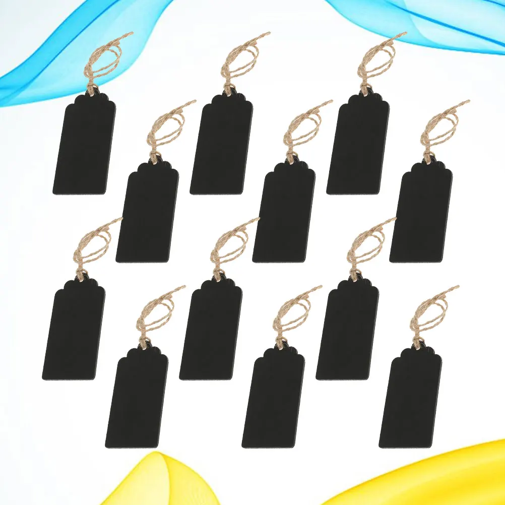 40pcs Wooden Blackboard Signboard Double Sided Hanging Mini Writing Board Party Wedding Garden Decoration Lightweight Easy Wipe - Image 4