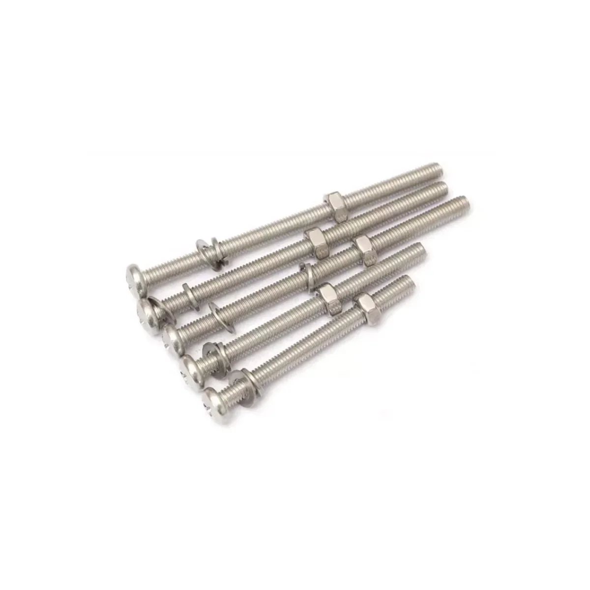 304 Stainless Steel Extended Screw With Washer And Nut Complete Set/Cross Pan Head Extra Long Screw Rod Combination Set
