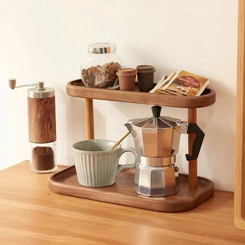 ﹝HOT﹞Holz-Aufbewahrungsregal 2-stöckig Schreibtisch-Organizer Regale Schreibtisch-Präsentationsständer Schminktisch Kosmetik-Aufbewahrungsregal