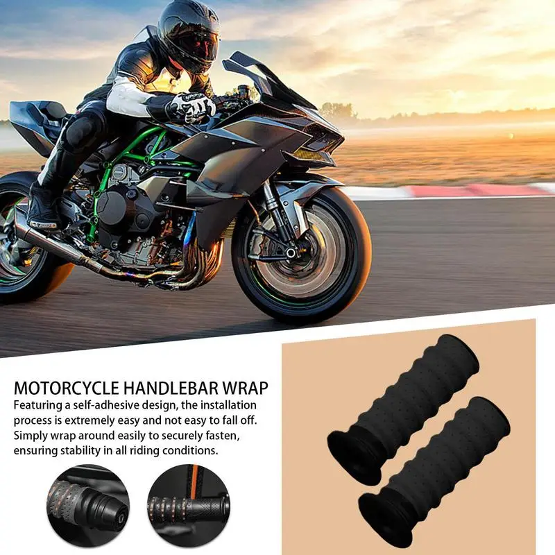 Motorcycle Handlebar Cover Bikes Handlebar Wrap Padded Sweat-absorbent Electric Vehicle Handle Wrap For Cycling Waterproof