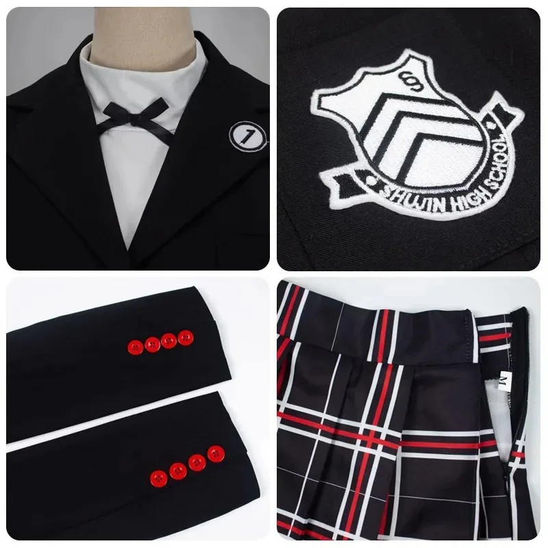 Zizi 2025 Amamiya Ren Kasumi Yoshizawa Cosplay dla Kobiet i Mężczyzn Mundurek Szkolny Unisex Halloween Karnawał Strój Płaszcz Impreza Czarny Unif