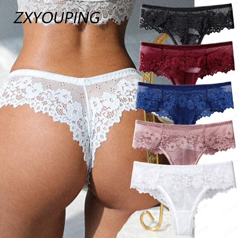 Sexy Lace Panties G String Seamless Lingerie Underwear Breathable Soft T-back Low-waist Thong Seamless Plus Size Panty