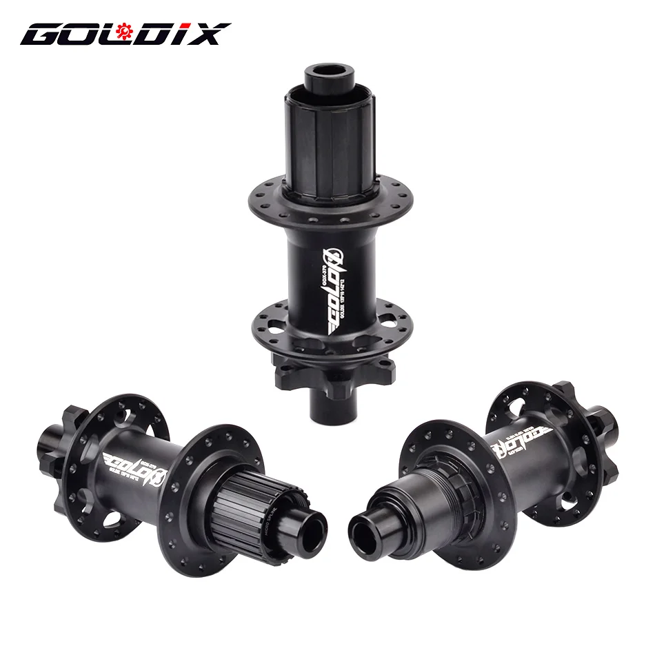 GOLDIX GDX370 Hub Ratchet 36T HG XD MS Disc Card Brake Mountain Bike Hub Bearing Bicycle Hubs 32 Holes Black 8/9/10/11/12Speed