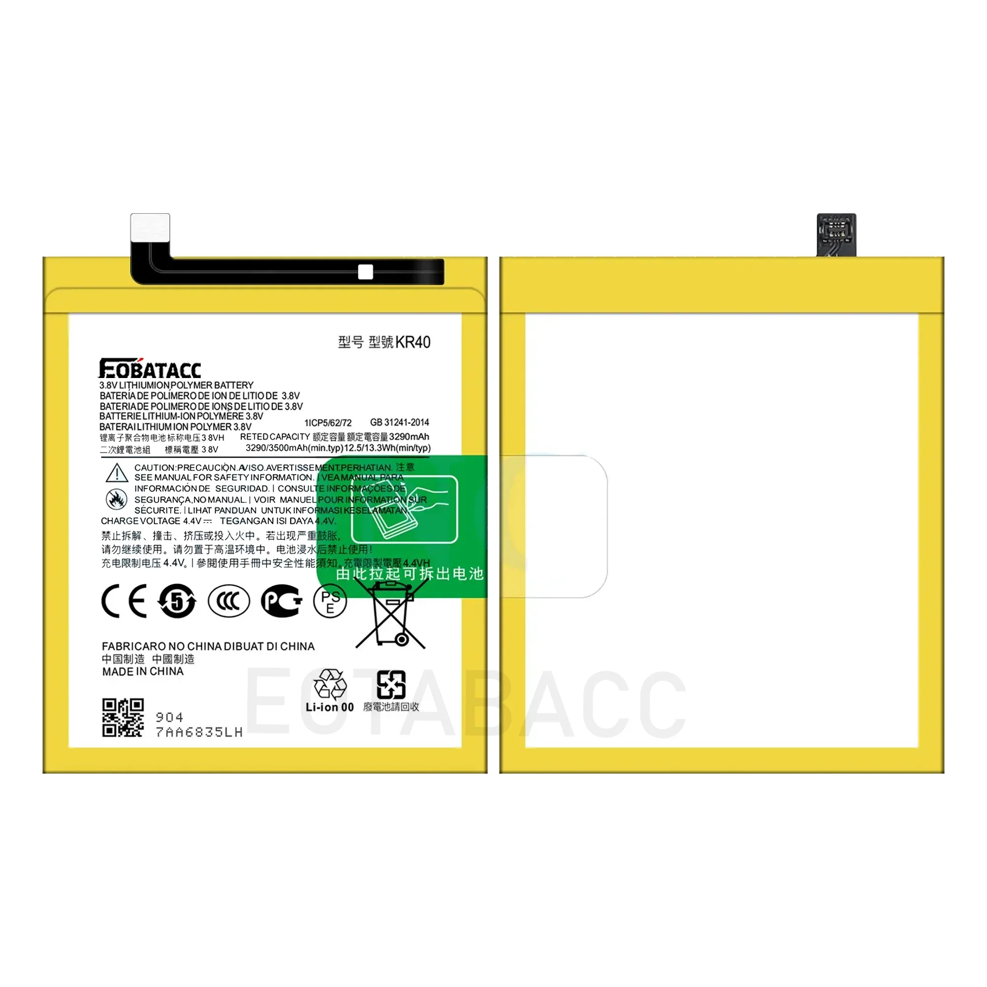 2025 years 100% Original KR40 3500mAh Battery For Motorola Moto One Action XT2013-1 / One Vision XT1970-1 Phone Batteries +Tools