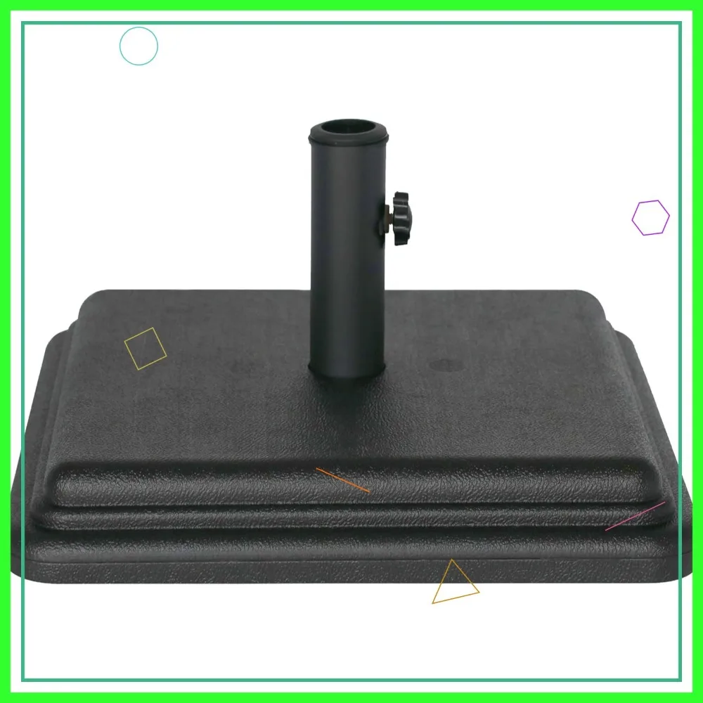 

40lb Heavy Duty Outdoor Umbrella Base for Patio Table - Black, Fits 1-1.5" Poles