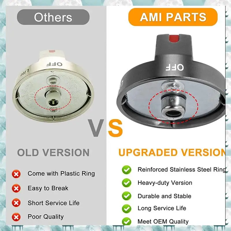 

Caci 1 шт. DG64-00473B Сменные ручки газовой плиты для NX58M6850SG, NX58J5600SG, NX58J7750SG
