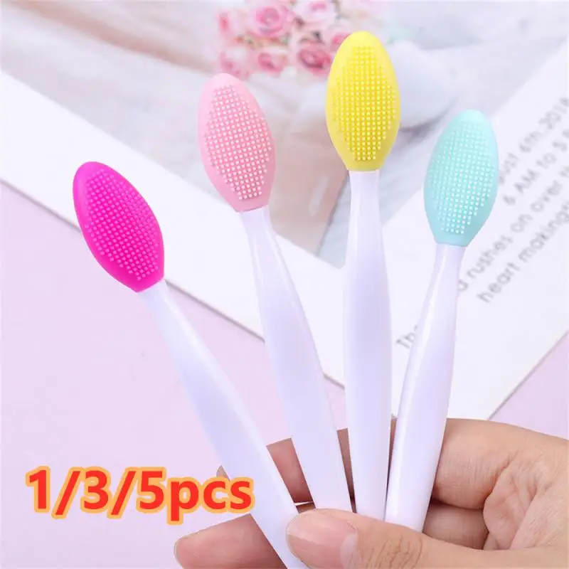 1/3/5PC Beauty Skin Care Wash Face Silicone Brush Exfoliating Nose Clean Blackhead Removal Brushes Tools With Replacement Head