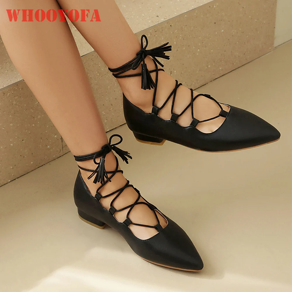 

Женские повседневные туфли-лодочки 2026 с острым носком, на шнуровке, на низком массивном каблуке, широкая посадка, большие размеры 11, 46, 48