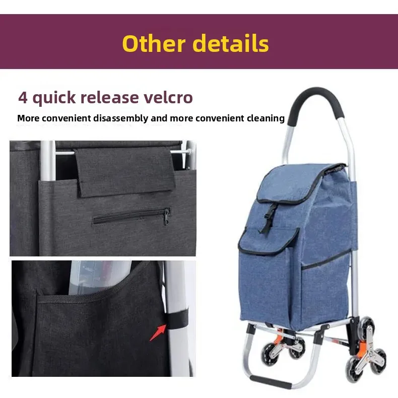 Oxford Cloth Shopping Cart Bag Hand Pull Cart Bag with Rod Specialized for Shopping Car Bags Casual Style from Mainland China #3