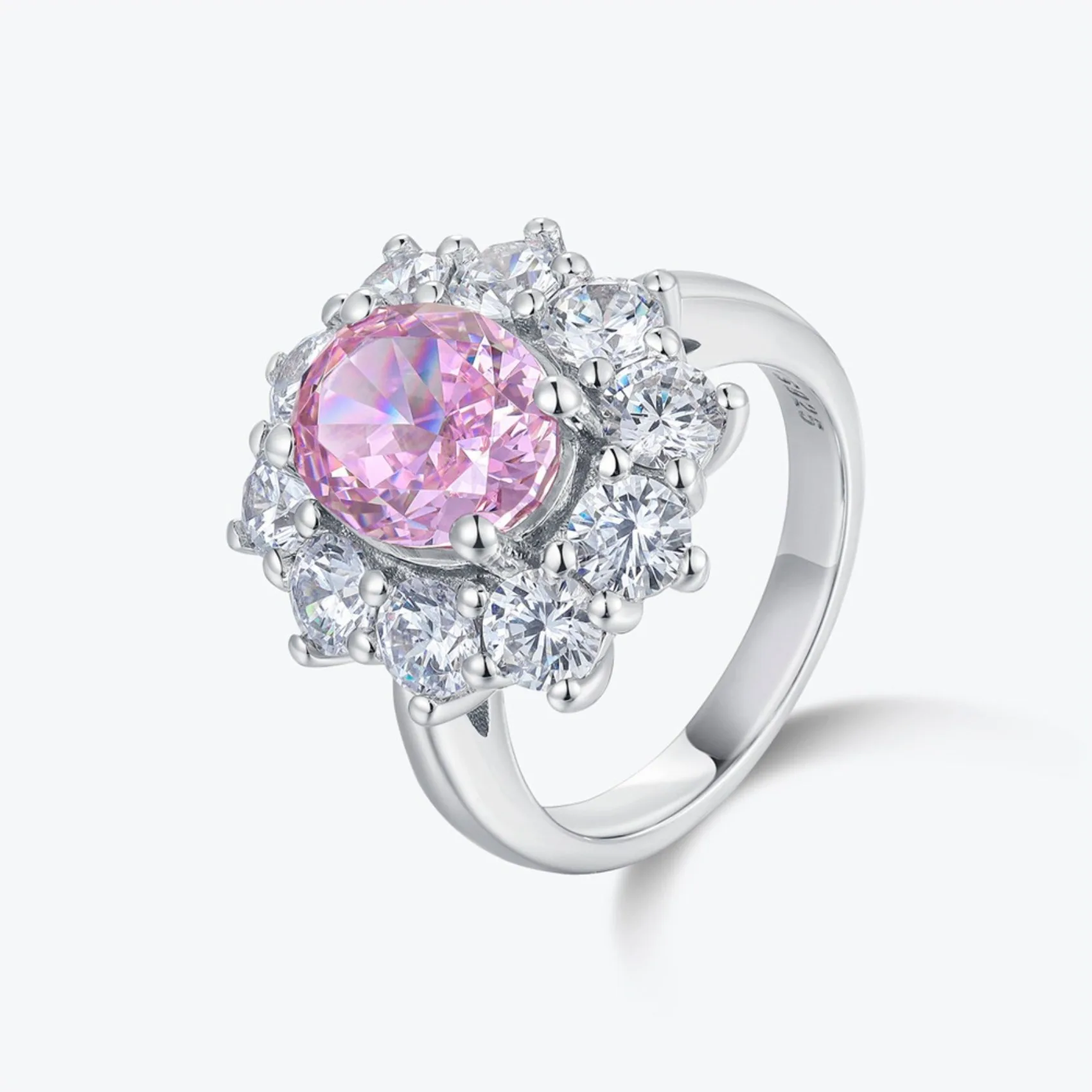 MuShan Jewelry Factory 925 Sterling Silver Rings Wedding Band for Women Certificate High Carbon Gemstones Ring s925 Fine Jewelry
